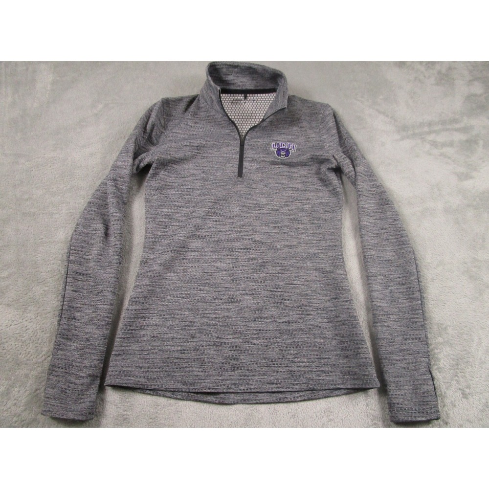 Central Arkansas Bears Sweater Womens Small Gray 1/4 Zip Nike Golf Dri Fit